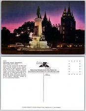 Brigham Young Monument Salt Lake City Utah Postcard
