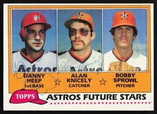 Danny Heep & Alan Knicely Signed 1981 Topps Rookie Card #82 Houston Astros. rookie card picture