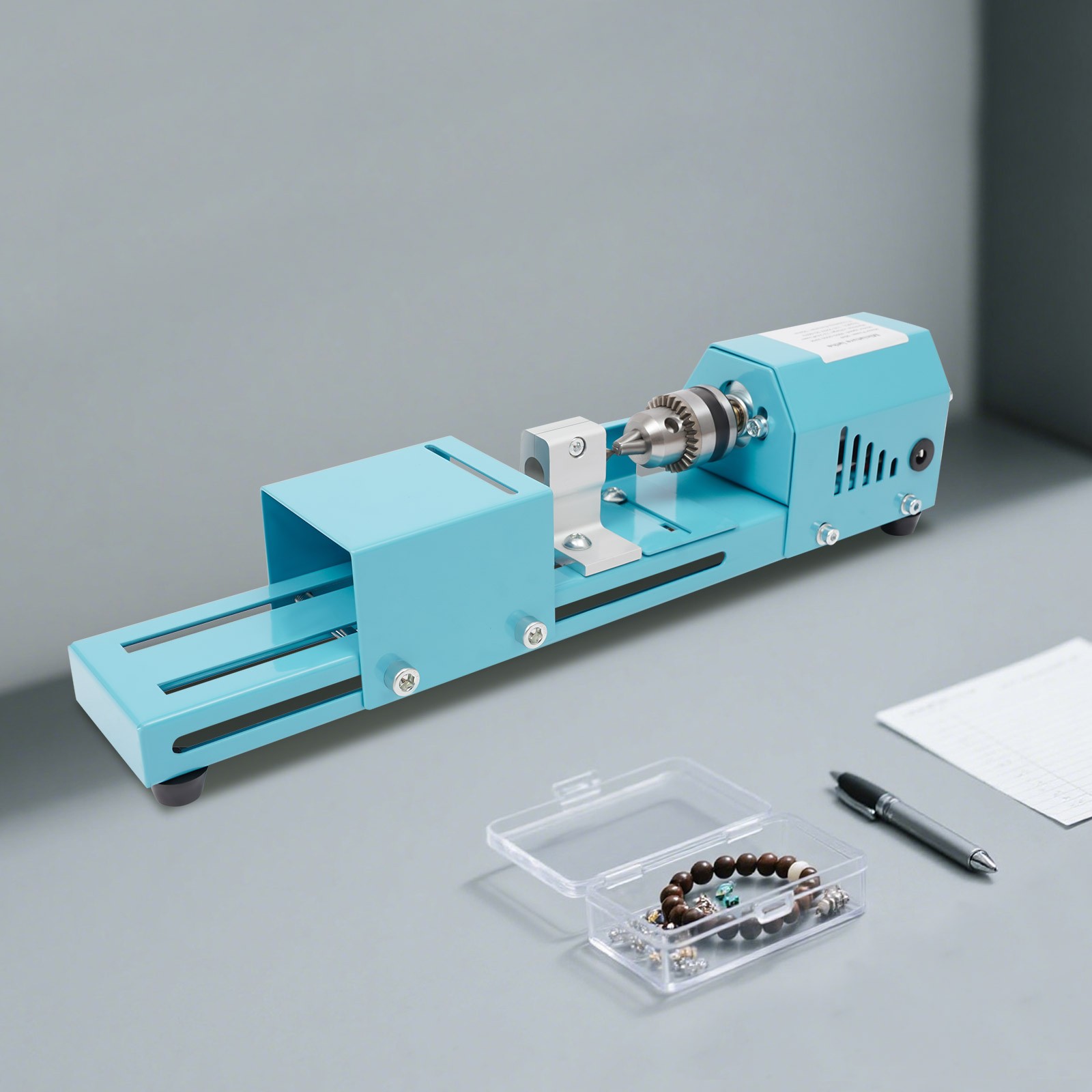 Mini Lathe Machine, Wood Lathe Milling Machine for Table, Mini Wood Lathe