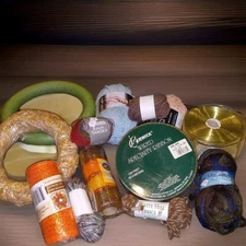 Assorted Craft Lot Ribbon Yarn +
