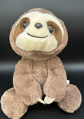 Aurora Plush Super Soft Brown 12'' Sloth 2022 Stuffed Animal Floppy Smiling