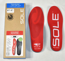 Sole Shoe Insoles Active Medium with Met Pad Men Size 8 Women 10 NEW Open Box