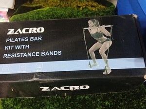 Zacros Pilates Bar Kit with resistance bands for home workouts - New in Box.