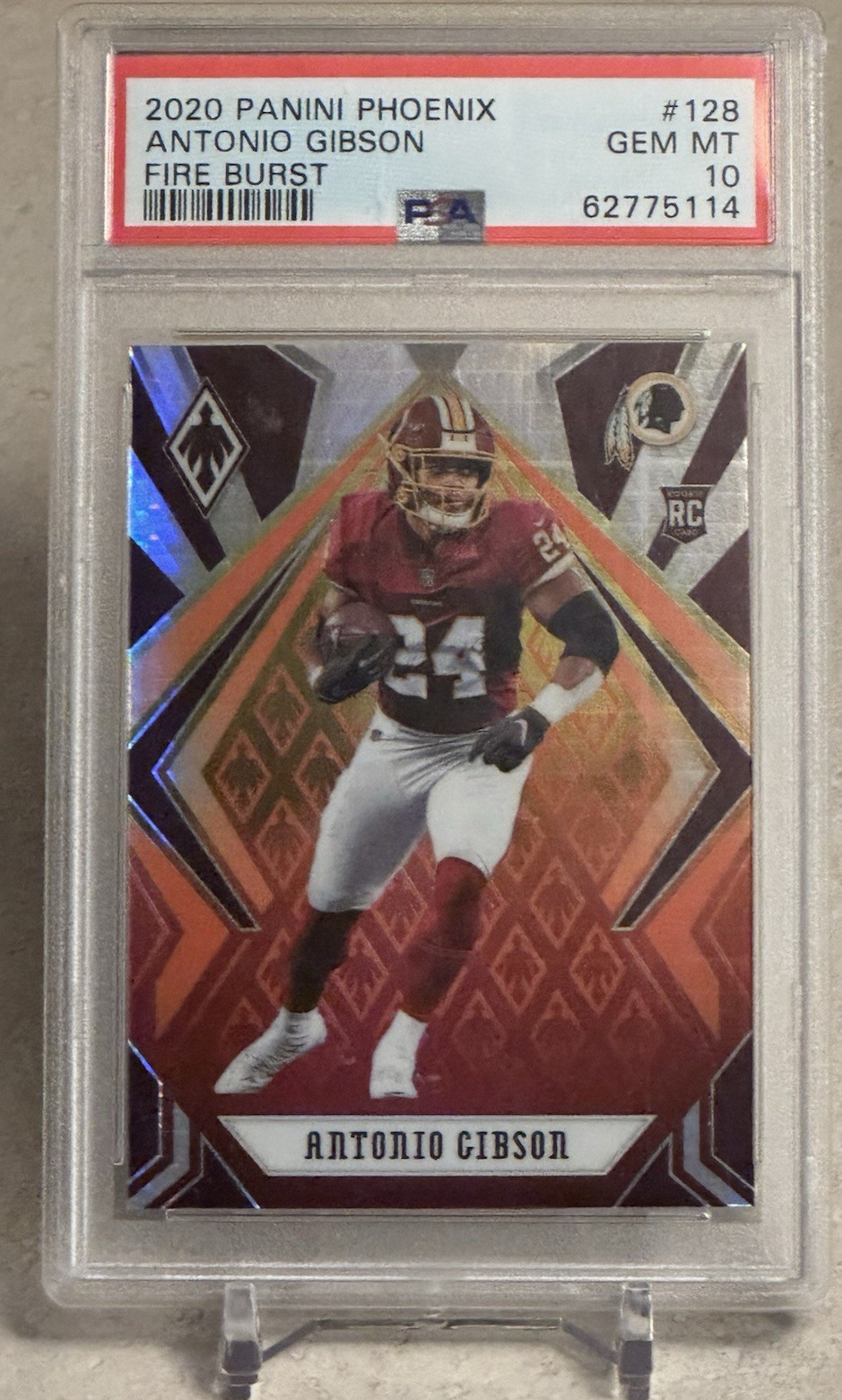 Antonio Gibson Panini Phoenix #128 Fire Burst