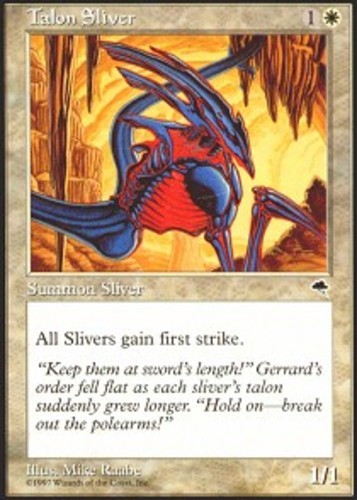 Moderate Play, English MTG Regular Talon Sliver Tempest Magic the Gathering