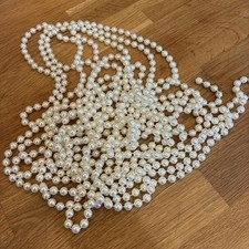 White Faux 8 MM Pearls 8 Continuous Yards