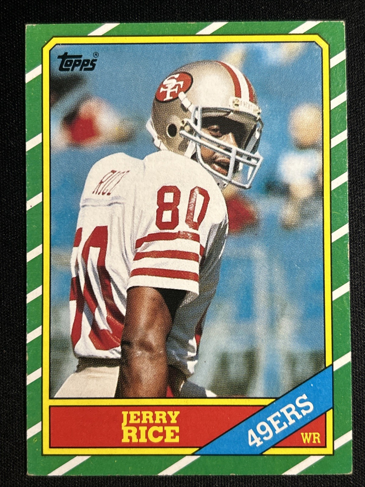 1986 Topps Football - Jerry Rice #161 (RC) HOF