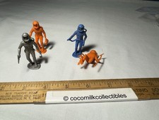 Lot of 4 1960's MPC Model Products Space Commander Figures Toys varies colors
