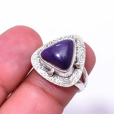 Purple Charoite - Siberia Designer Handmade 925 Sterling Silver Ring s.5.5 Sku27
