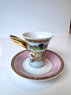 Rosenthal ''Le Jardin de Versace'' Espresso Cup Saucer, No box, Used, Never Used