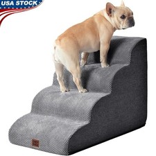 Comfortable Foam Pet Stairs Easy Clean Removable Cover Heavy Duty Design New