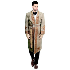 Authentic Real Wool Afghan Chitrali Chitral Long Coat Handmade Chugha Pakol Patu