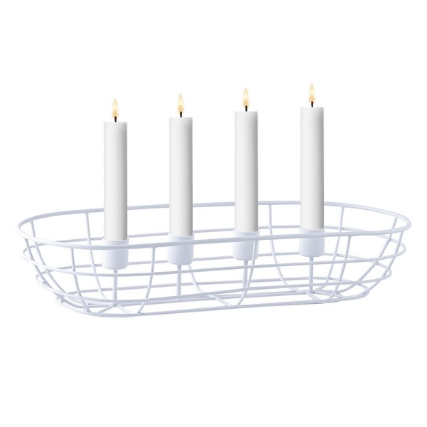 Moderne Deko Adventskranz KerzenstäNder Weihnachtsdeko Beina Weiss-image