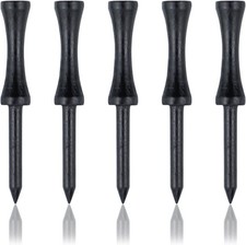 Wooden Golf Tees 3-1/4 100 Count 83mm Black Step Down Tees Golf