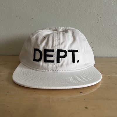Gallery Dept. DEPT Logo Embroidered Snap Back 6-Panel Hat White New AUTHENTIC