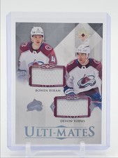 BOWEN BYRAM DEVON TOEWS 2023-24 UD ULTIMATE ULTI-MATES PATCH HOCKEY Q6845