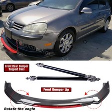 Front Bumper Lip Splitter Carbon Style Strut Rods For Volkswagen Rabbit Hatch Front Bumper Lip Splitter Carbon Style Strut Rods For Volkswagen Rabbit Hatch