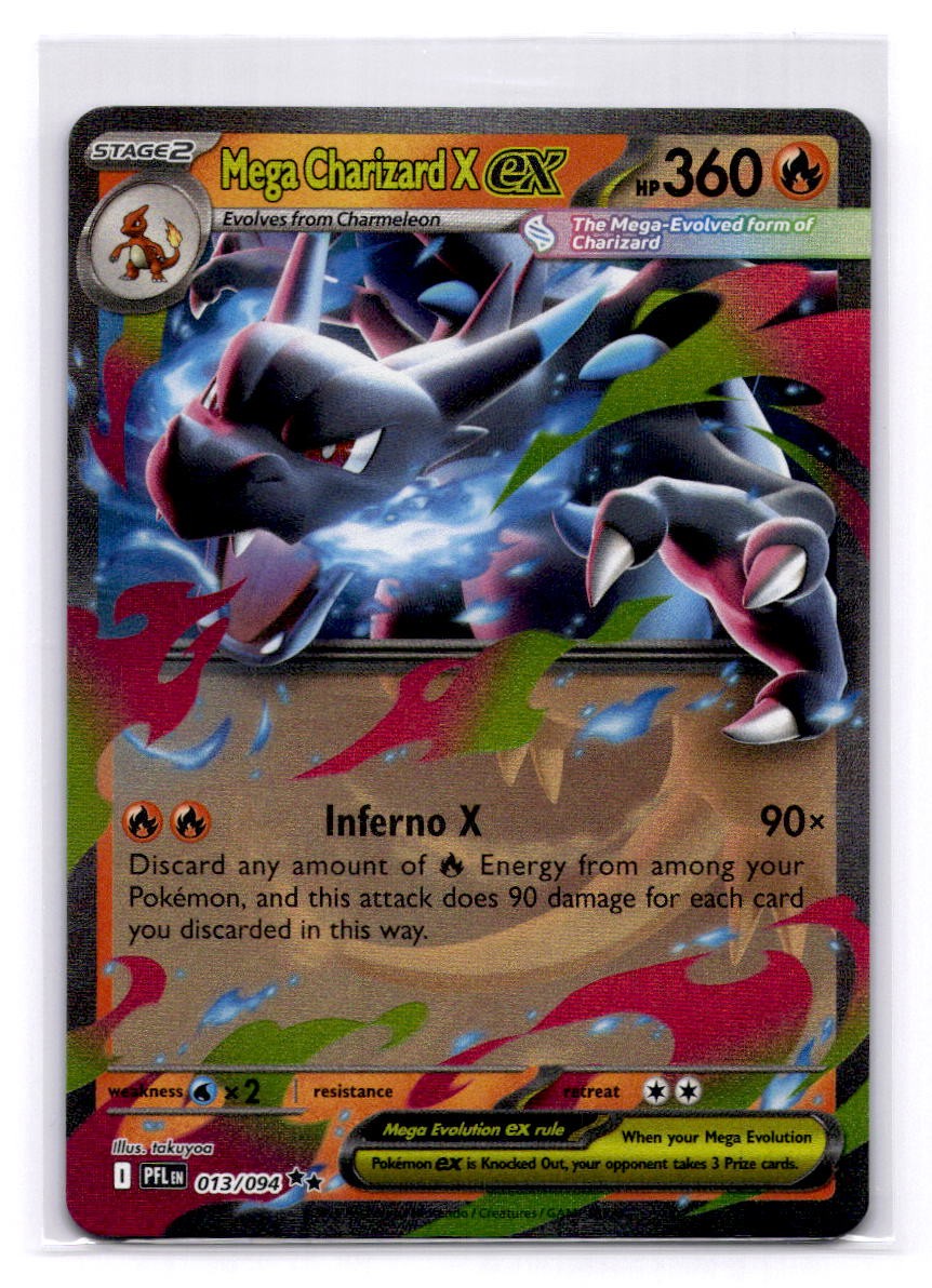 Mega Charizard X ex - Double Rare ME02: Phantasmal Flames 013/094 LP-NM
