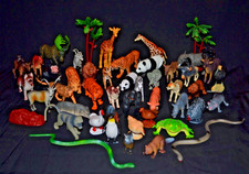 Lot of 44 Plastic Safari African Animals Lion Bison Deer Snake Rino Gorilla...