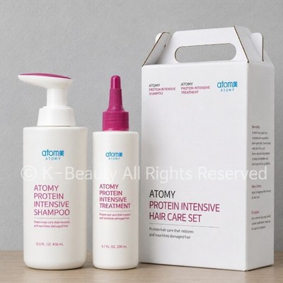 ATOMY Protein Intensive Shampoo 400ml + Treatment 200ml Set + GRATIS GESCHENK...
