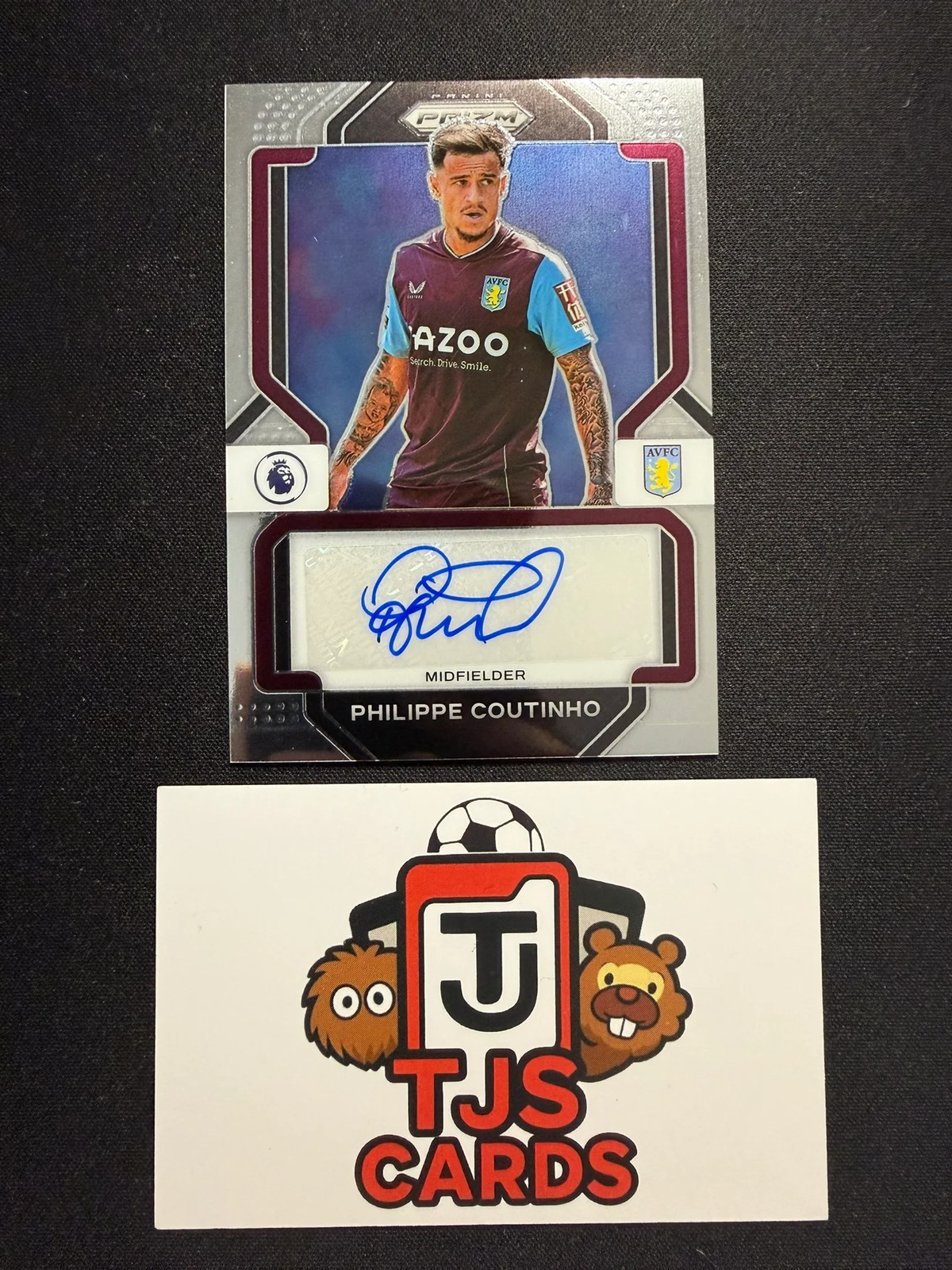Philippe Coutinho - Auto - Panini Prizm Premier League 2022/23