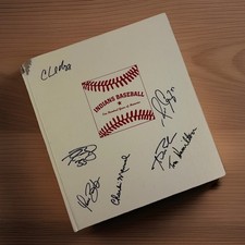 Signed Live Ink Cleveland INDIANS 100 Years Of Memories 1901-2001 - Tom Hamilton