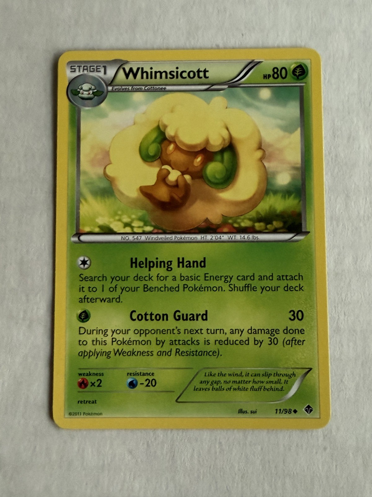 2011 Pokemon TCG Emerging Powers Whimsicott (11) Uncommon 11/98 LP