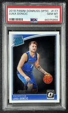 LUKA DONCIC PSA 10 2018-19 PANINI DONRUSS OPTIC #177 ROOKIE RC MAVERICKS 5956