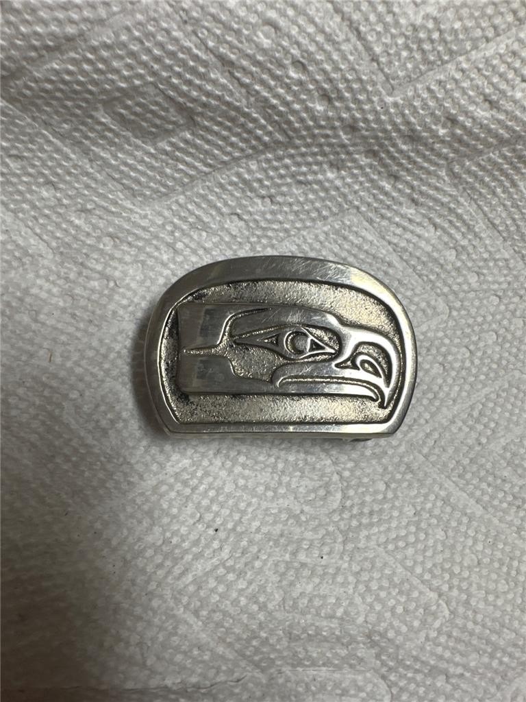 Vintage Seattle Seahawks Solid Bronze Belt Buckle