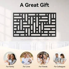 Rectangular Privacy Screen Decorative Panel Metal Fence Outdoor Indoor Durable