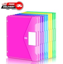 Binder Pocket, 10 Pack Super Heavyweight Plastic Binder Folders Tight Closure Fo