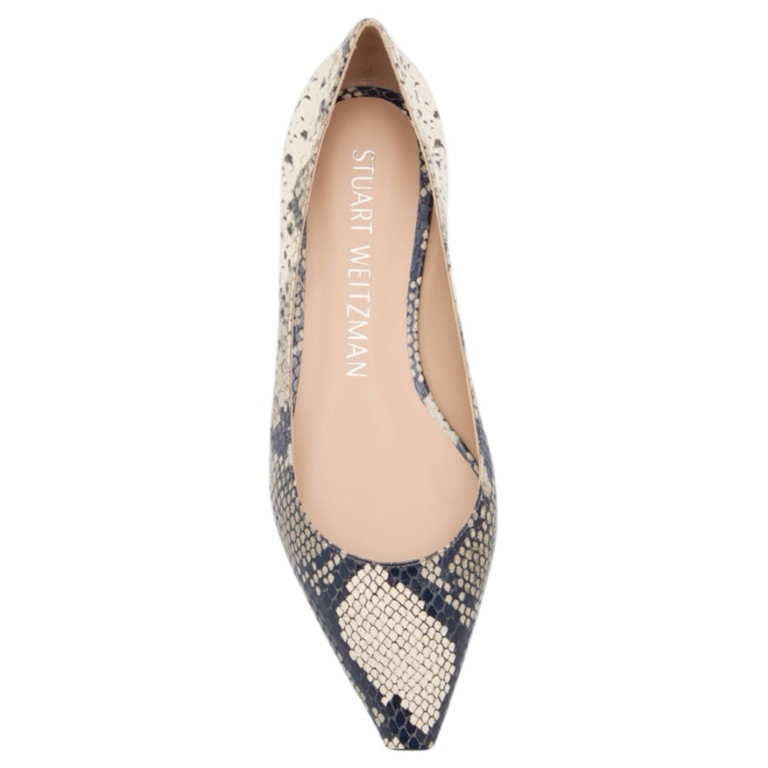 Stuart Weitzman "Emilia" python-embossed leather … - image 2
