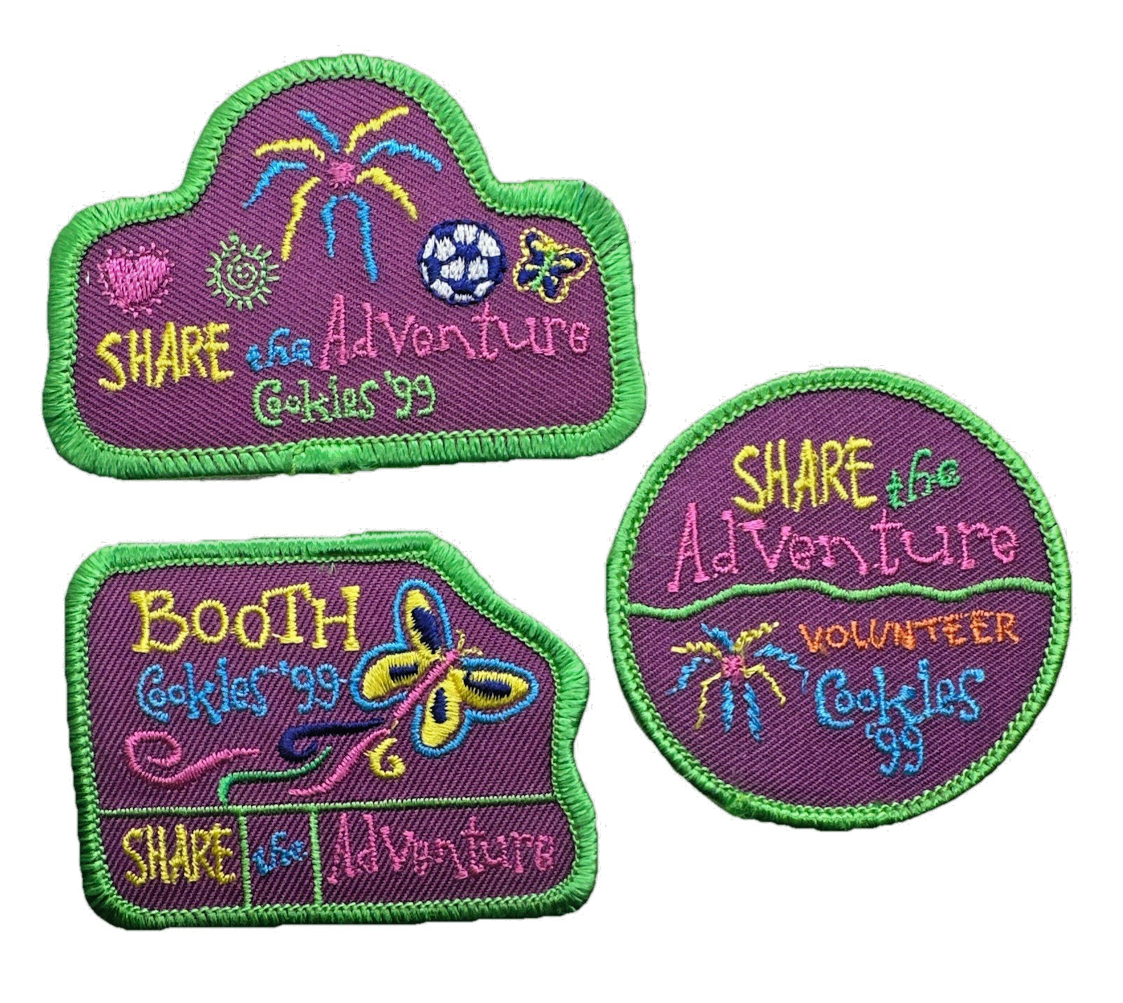 Vintage Girl Scout Patch: 1999 Cookie Sales - Share The Adventure - Select