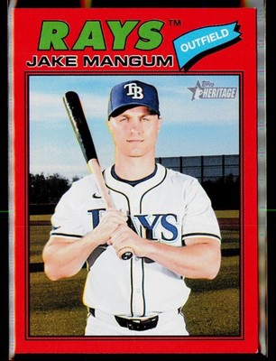 2026 Topps Heritage #227 Jake Mangum Red