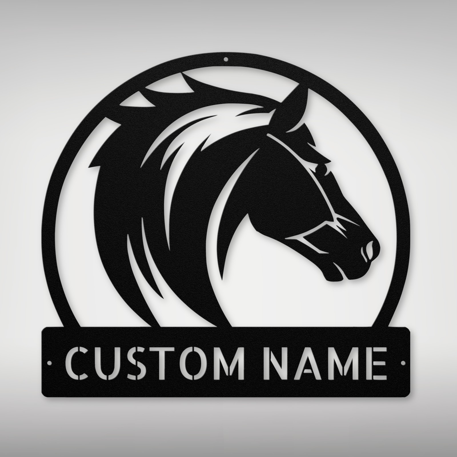 Personalized Horse Head Metal Sign Custom Equine Decor for Home Office Gift Idea