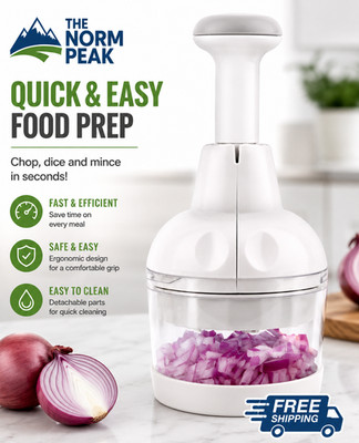 Pampered Chef Push Function Food Chopper - White - #2585 - USA FREE SHIPPING