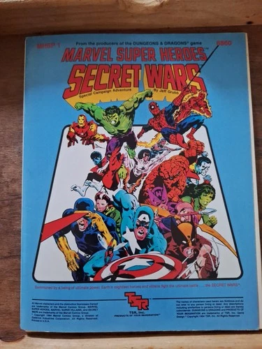 SECRET WARS CAMPAIGN MODULE for TSR Marvel Super Heroes Role Playing Game 1984