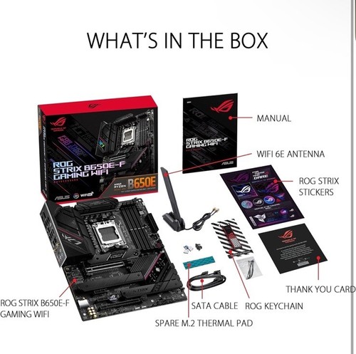 ASUS ROG Strix B650E-F Gaming WiFi AMD B650 AM5 Ryzen™ Desktop 9000 8000 - Picture 6 of 6