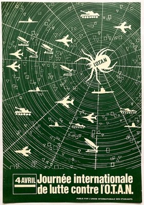 Original Vintage Poster KALTER KRIEG - ARMEE - KAMPFTAG GEGEN DIE NATO - 1980er