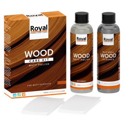 Oranje / Royal Matt Polish Wood Care Kit + Cleaner 2x250ml