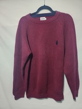 Vintage Chaps Ralph Lauren Knit Maroon Sweater. Thick. Size Large. 100% Cotton.