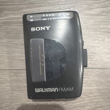 Sony Walkman FM/AM Cassette Player Portable AM/FM Radio Black Headphone Jack