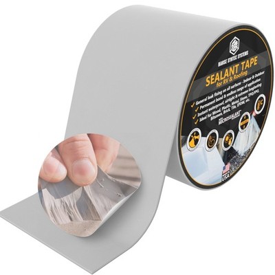 Hanse Syntec HSS MicroSealant Waterproof Tape for Roof & RV  Grey 6 in x 25 ft