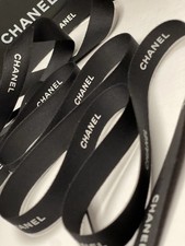2 Yards Of Chanel Black Classic Ribbon New  Uncut Width:1.5 cm/0.6 Inches 
