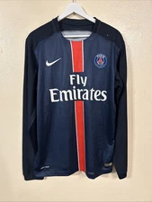 Zlatan Ibrahimovic #10 PSG Nike Dri-Fit Long Sleeve Jersey (blue) – Large VG