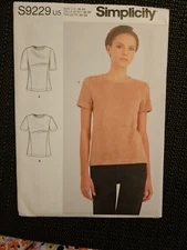 Simplicity S9229 9229 Misses' Knit Tee T Shirt Plus Size (16-24) Pattern FSHIP 