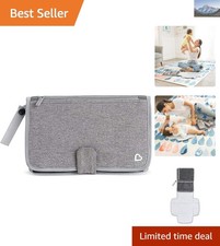 Stylish Diaper Changing Kit with Wipes Case - Compact Grey Design for Parents