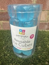 20 Summer essentials Reusable BLUE Ice Cubes Perfect For Parties & Picnic