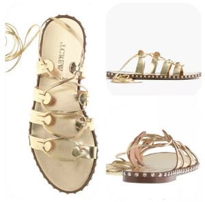 j crew leather lace up sandals