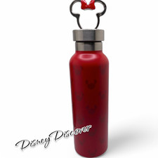 Disney Red Water Bottle with Minnie Mouse Design New